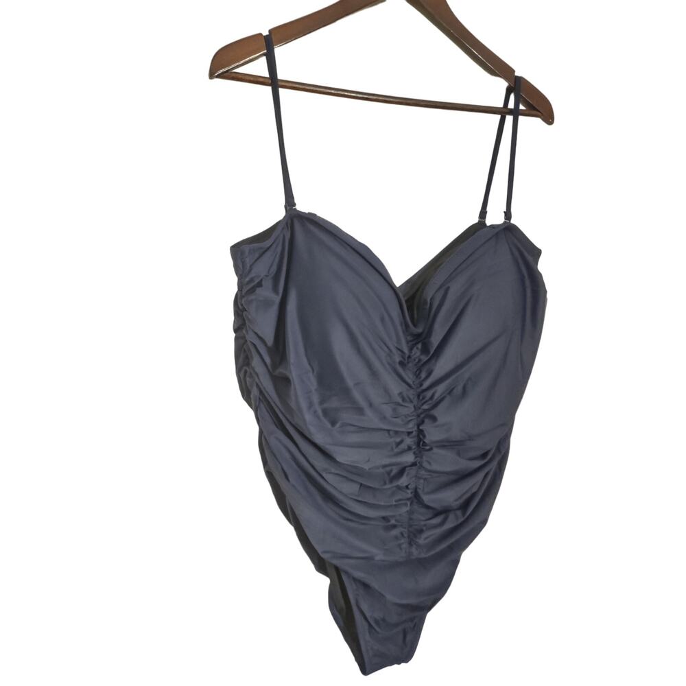 J. Crew Swim Ruched Sweetheart One Piece‎ Navy Size 24